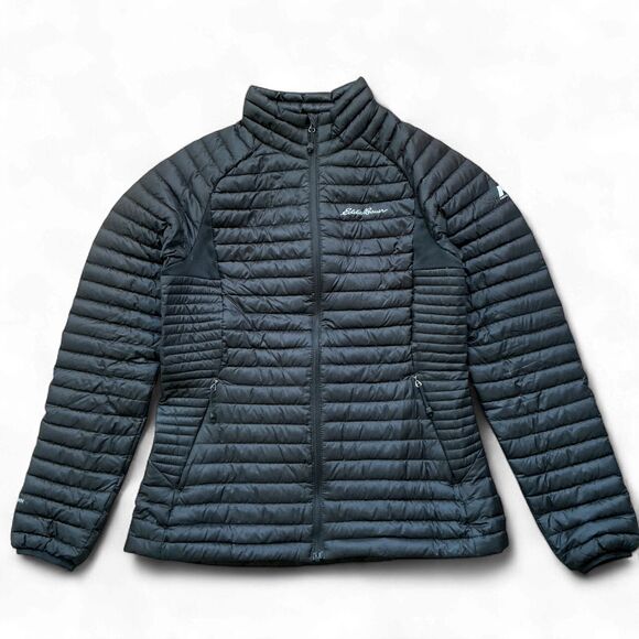 Eddie Bauer First Ascent Womens Down Jacket StormDown 800 Size S Black Pertex - Picture 10 of 16